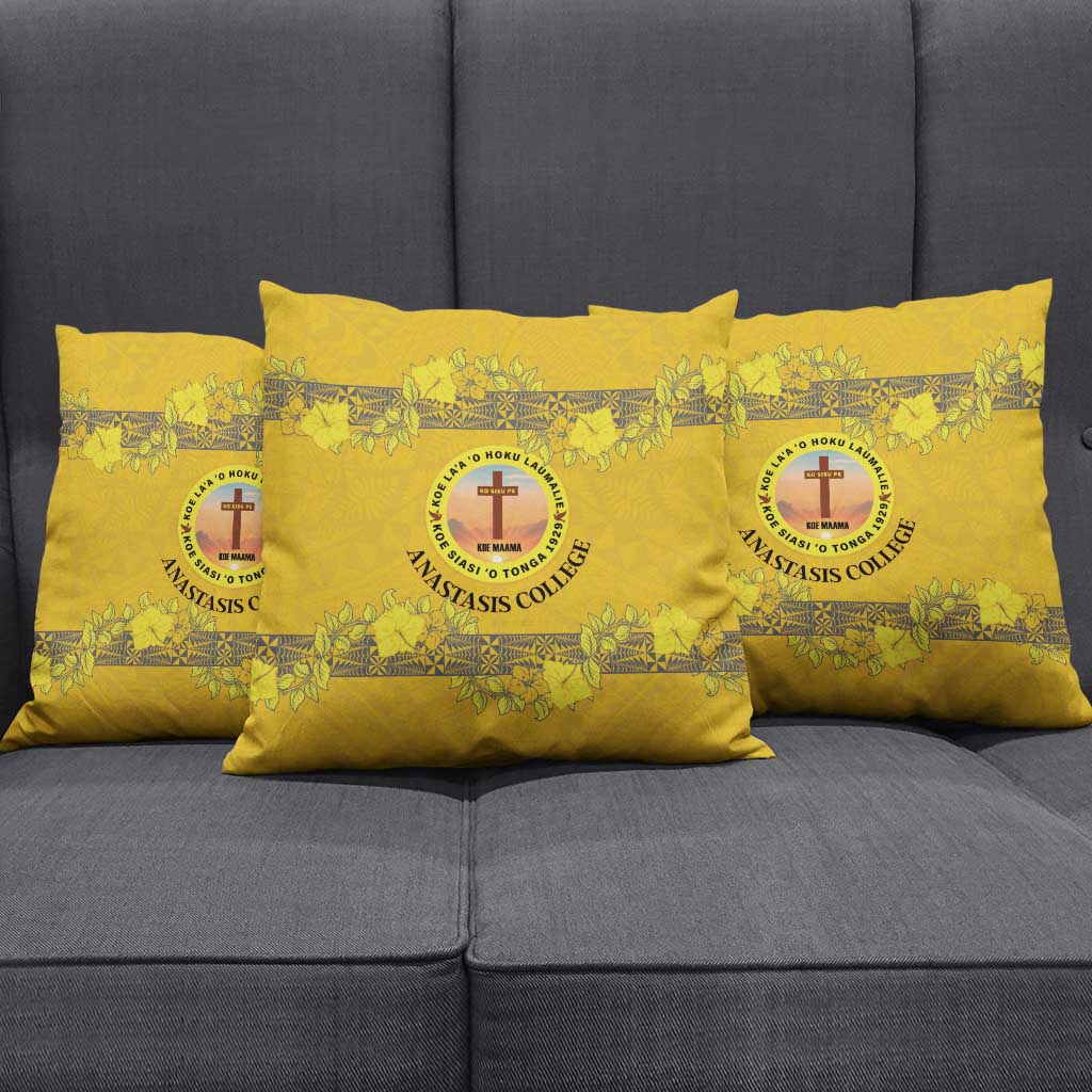 Tonga Anastasis College Pillow Cover Tongan Ngatu Kupesi Pattern - Polynesian Pride