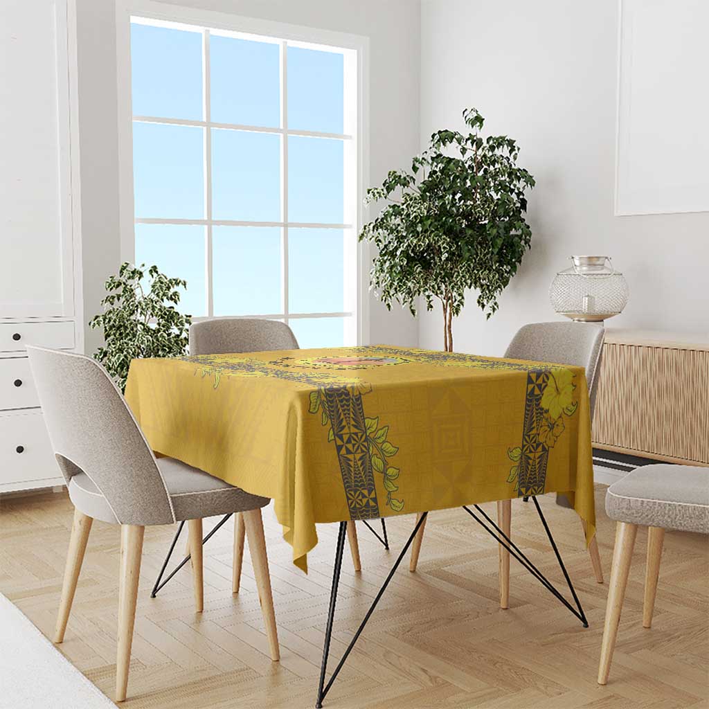 Tonga Anastasis College Tablecloth Tongan Ngatu Kupesi Pattern - Polynesian Pride