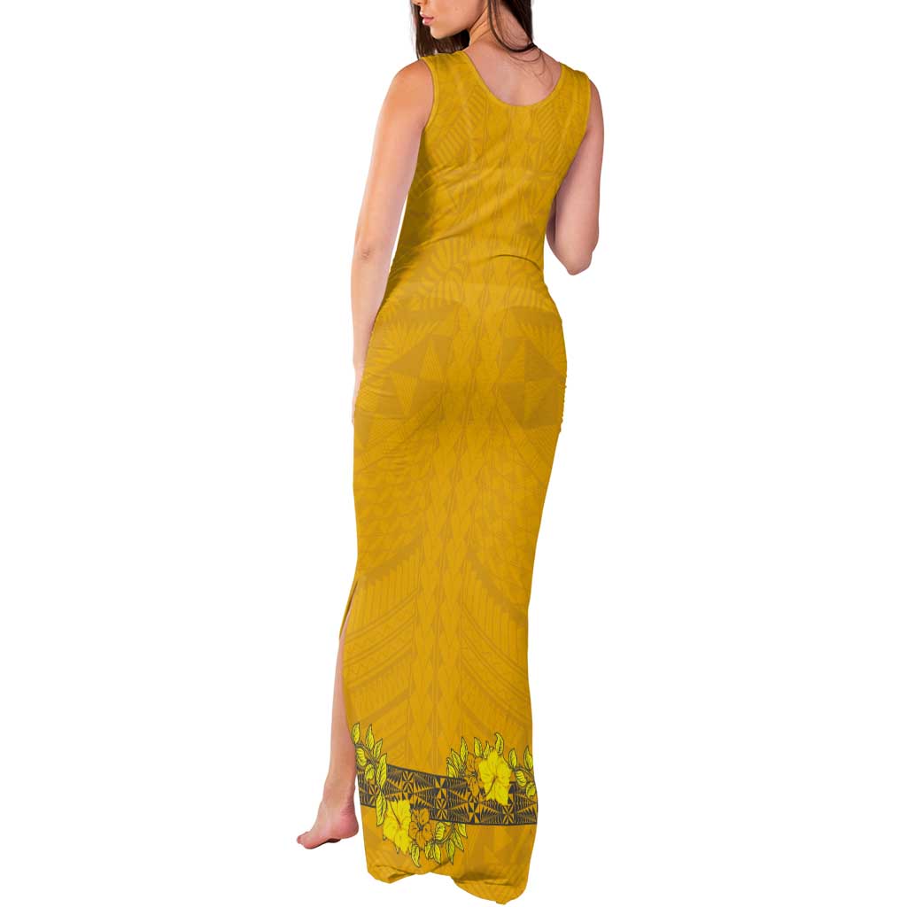 Tonga Anastasis College Tank Maxi Dress Tongan Ngatu Kupesi Pattern - Polynesian Pride