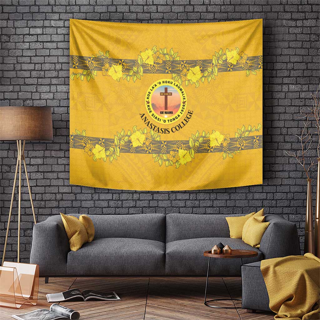 Tonga Anastasis College Tapestry Tongan Ngatu Kupesi Pattern - Polynesian Pride