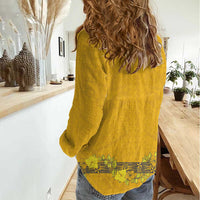 Tonga Anastasis College Women Casual Shirt Tongan Ngatu Kupesi Pattern - Polynesian Pride