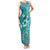 Cook Islands Family Matching Tank Maxi Dress and Hawaiian Shirt Teal Hibiscus And Stars