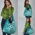 Cook Islands Grocery Bag Teal Hibiscus And Stars