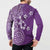 Cook Islands Button Sweatshirt Purple Hibiscus And Stars