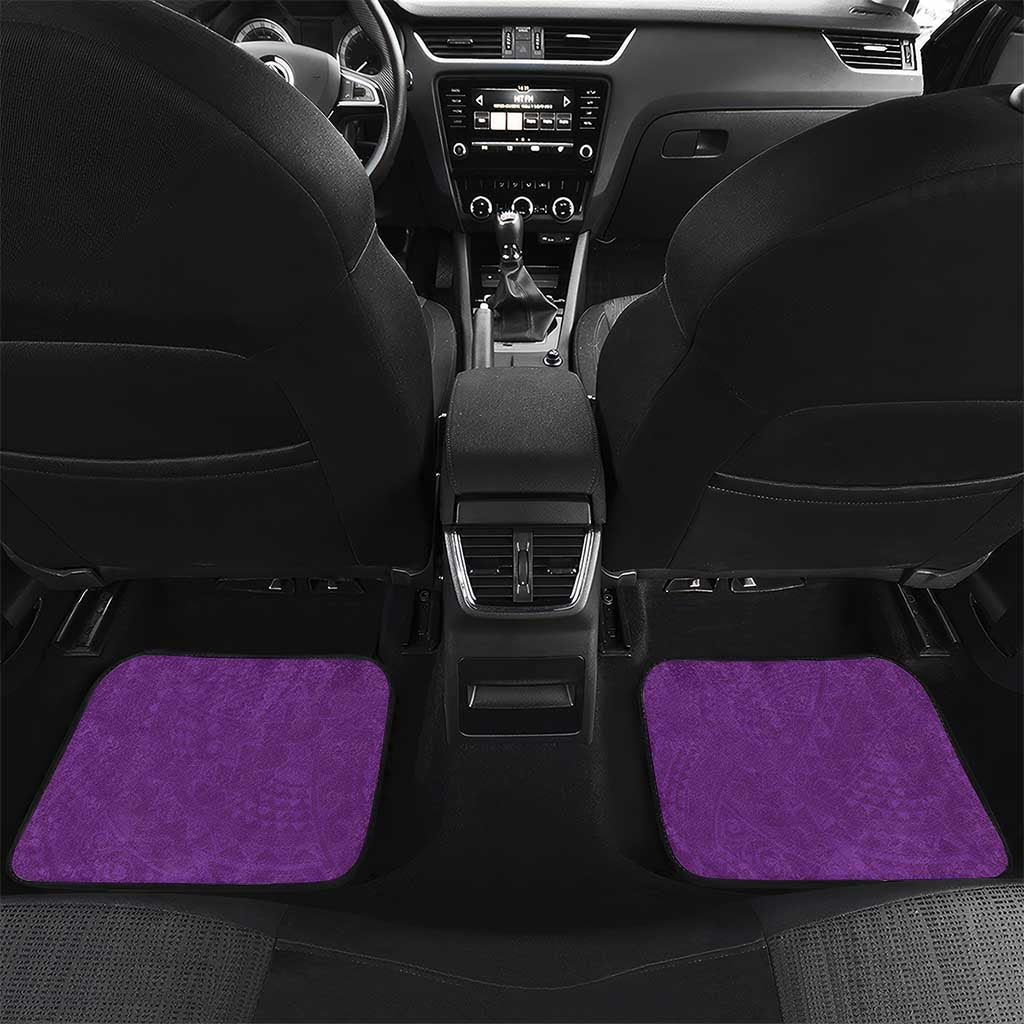Cook Islands Car Mats Purple Hibiscus And Stars