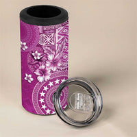 Cook Islands 4 in 1 Can Cooler Tumbler Fandango Hibiscus And Stars