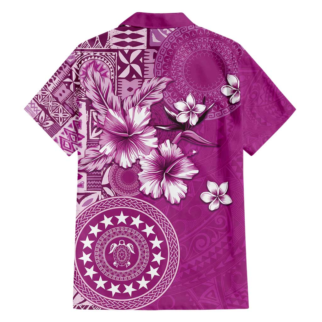Cook Islands Family Matching Long Sleeve Bodycon Dress and Hawaiian Shirt Fandango Hibiscus And Stars