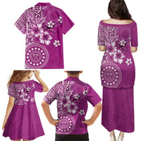 Cook Islands Family Matching Puletasi and Hawaiian Shirt Fandango Hibiscus And Stars LT05 - Polynesian Pride