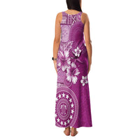 Cook Islands Family Matching Tank Maxi Dress and Hawaiian Shirt Fandango Hibiscus And Stars LT05 - Polynesian Pride