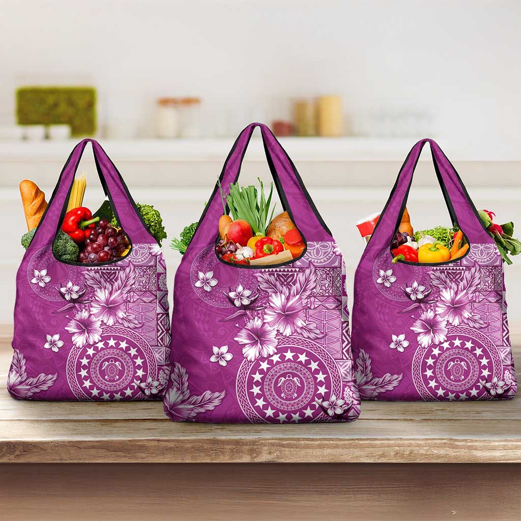 Cook Islands Grocery Bag Fandango Hibiscus And Stars