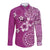 Cook Islands Long Sleeve Button Shirt Fandango Hibiscus And Stars