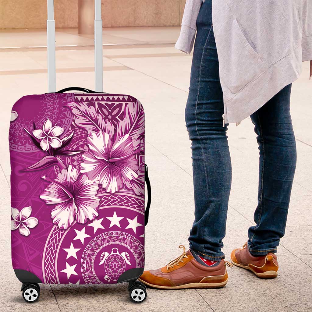 Cook Islands Luggage Cover Fandango Hibiscus And Stars