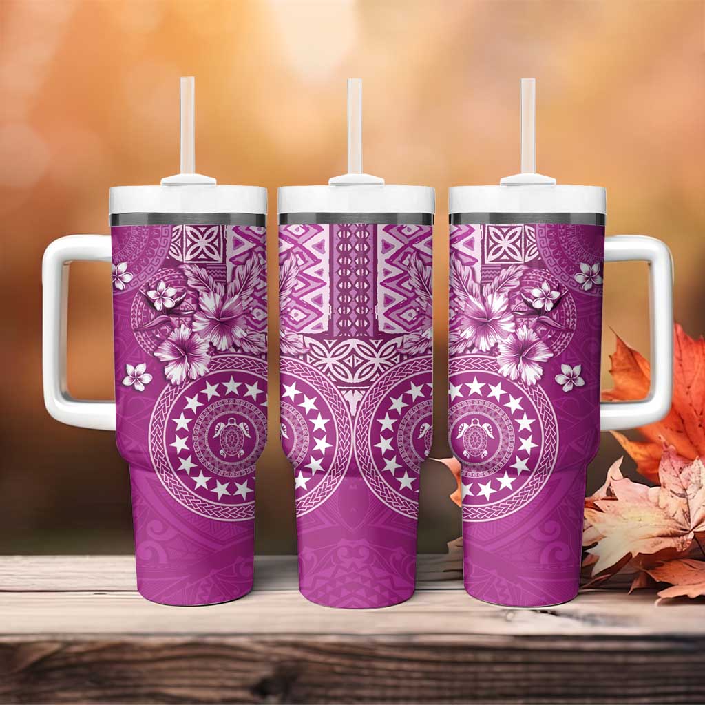 Cook Islands Tumbler With Handle Fandango Hibiscus And Stars