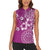 Cook Islands Women Sleeveless Polo Shirt Fandango Hibiscus And Stars
