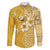 Cook Islands Family Matching Mermaid Dress and Hawaiian Shirt Yellow Hibiscus And Stars
