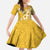 Cook Islands Family Matching Puletasi and Hawaiian Shirt Yellow Hibiscus And Stars