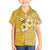 Cook Islands Family Matching Short Sleeve Bodycon Dress and Hawaiian Shirt Yellow Hibiscus And Stars