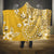 Cook Islands Hooded Blanket Yellow Hibiscus And Stars