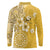 Cook Islands Long Sleeve Polo Shirt Yellow Hibiscus And Stars
