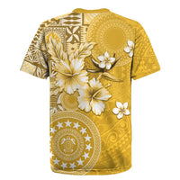 Cook Islands Rugby Jersey Yellow Hibiscus And Stars