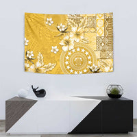 Cook Islands Tapestry Yellow Hibiscus And Stars