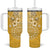 Cook Islands Tumbler With Handle Yellow Hibiscus And Stars