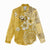 Cook Islands Women Casual Shirt Yellow Hibiscus And Stars