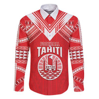 Custom Tahiti Football Family Matching Off Shoulder Maxi Dress and Hawaiian Shirt Coat Of Arms Polynesian Tribal Pattern
