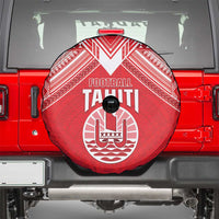 Tahiti Football Spare Tire Cover Coat Of Arms Polynesian Tribal Pattern