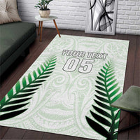 Custom New Zealand Fern Football Area Rug Simple Style