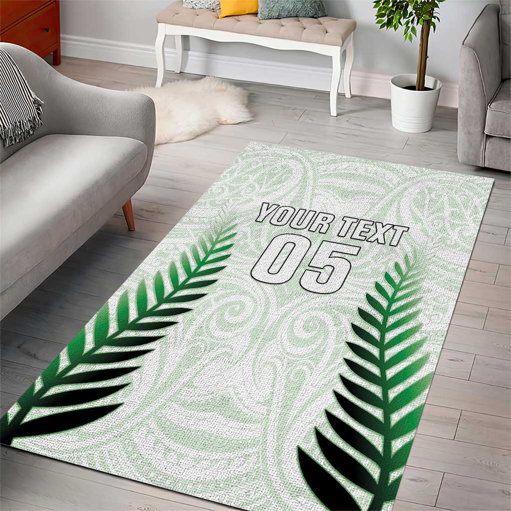 Custom New Zealand Fern Football Area Rug Simple Style
