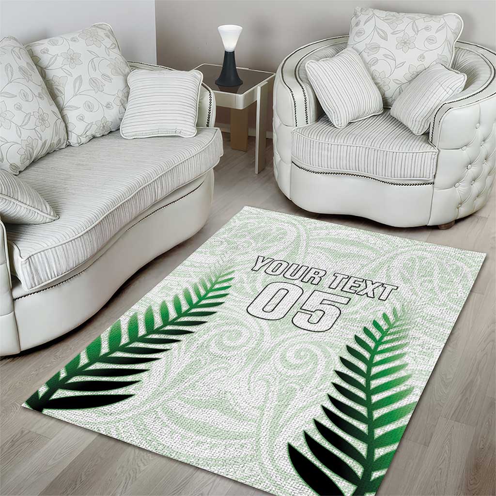 Custom New Zealand Fern Football Area Rug Simple Style