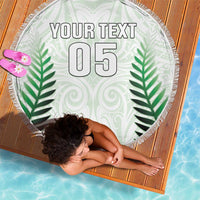 Custom New Zealand Fern Football Beach Blanket Simple Style