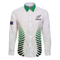 Custom New Zealand Fern Football Family Matching Mermaid Dress and Hawaiian Shirt Simple Style