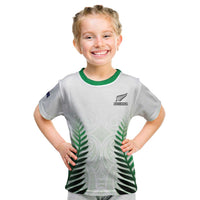 Custom New Zealand Fern Football Kid T Shirt Simple Style