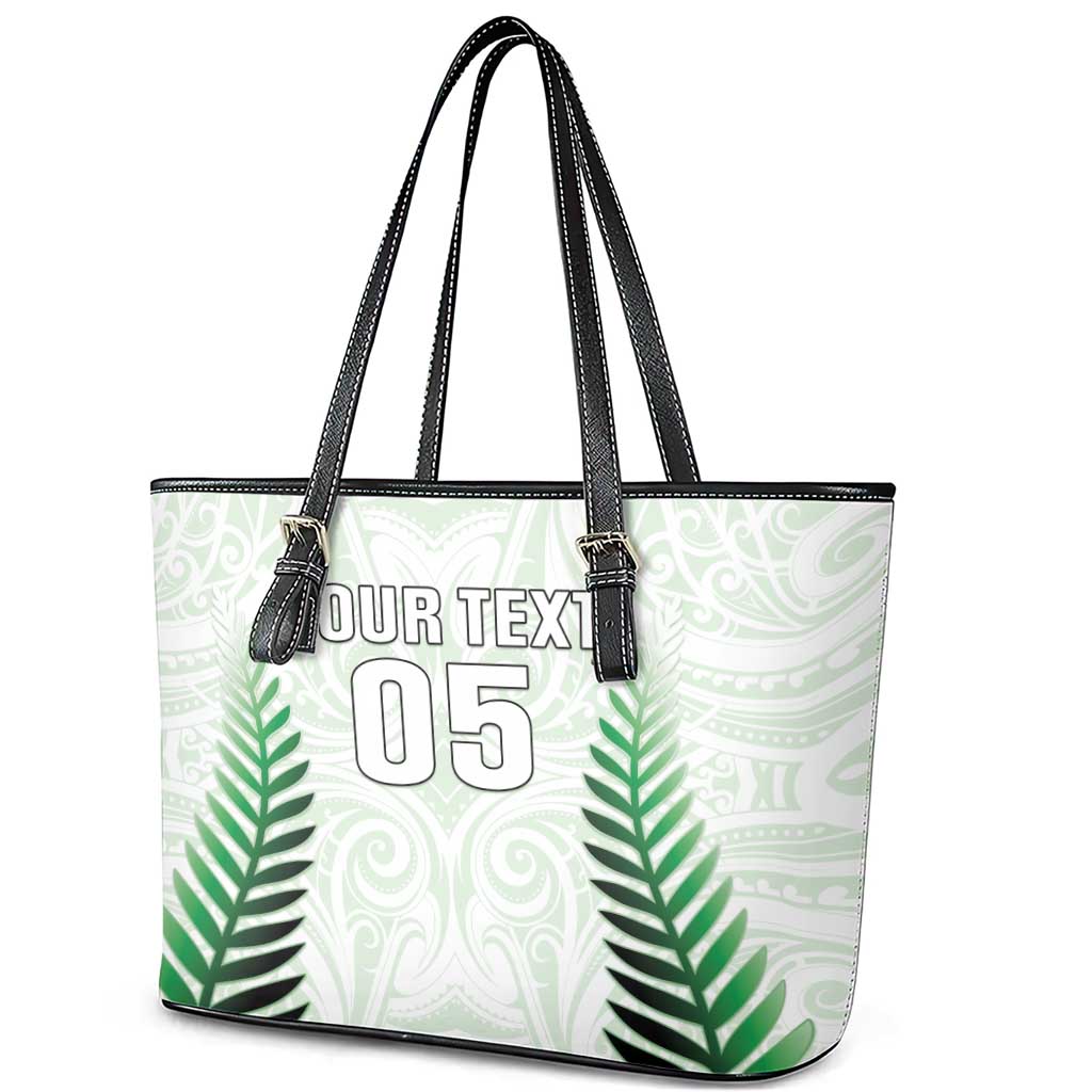 Custom New Zealand Fern Football Leather Tote Bag Simple Style
