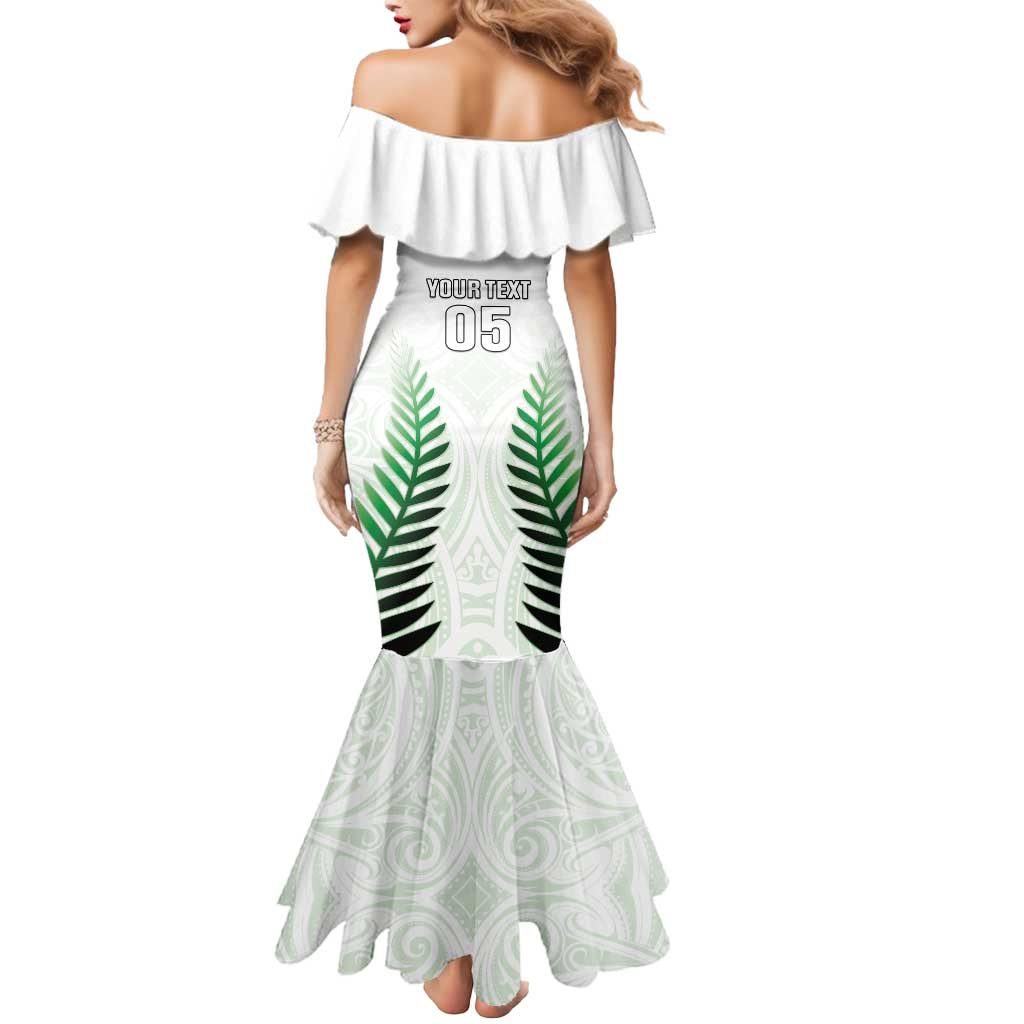 Custom New Zealand Fern Football Mermaid Dress Simple Style LT05 - Polynesian Pride