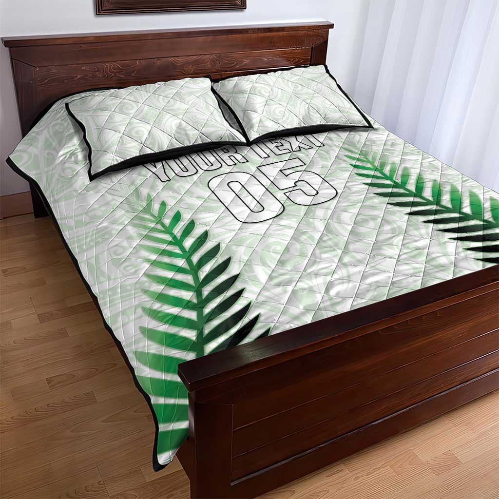 Custom New Zealand Fern Football Quilt Bed Set Simple Style