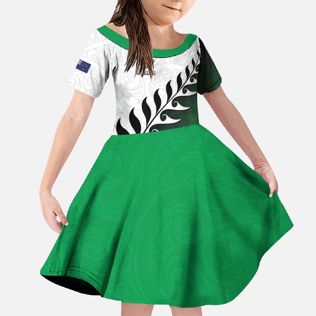 Custom New Zealand Football Family Matching Mermaid Dress and Hawaiian Shirt Go Aotearoa