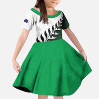 Custom New Zealand Football Family Matching Mermaid Dress and Hawaiian Shirt Go Aotearoa
