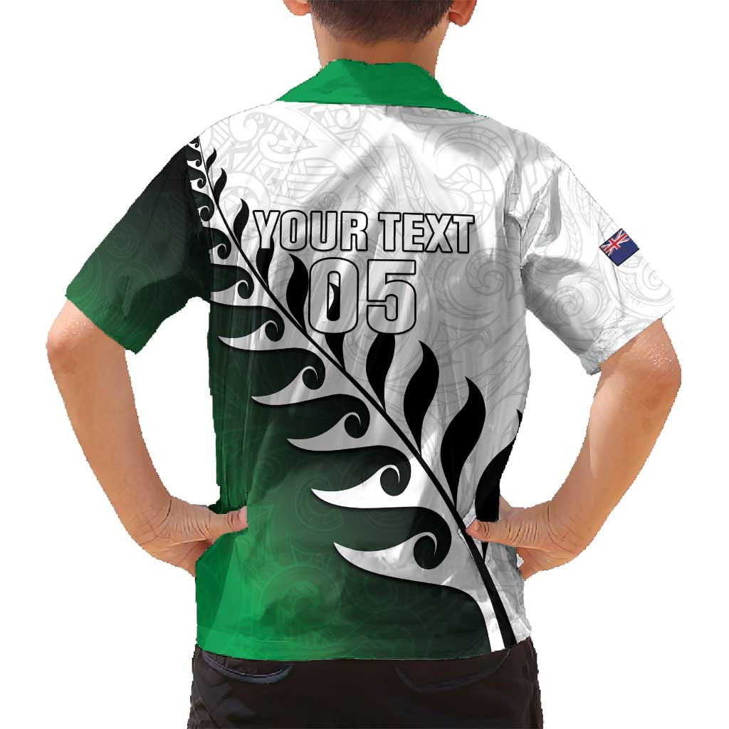 Custom New Zealand Football Family Matching Off Shoulder Maxi Dress and Hawaiian Shirt Go Aotearoa