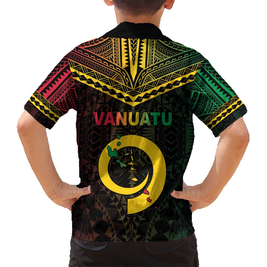 Happy Vanuatu Father Lini Day Family Matching Off Shoulder Short Dress and Hawaiian Shirt LT05 - Polynesian Pride