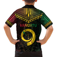 Happy Vanuatu Father Lini Day Family Matching Off Shoulder Short Dress and Hawaiian Shirt LT05 - Polynesian Pride