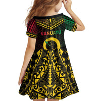 Happy Vanuatu Father Lini Day Family Matching Off Shoulder Short Dress and Hawaiian Shirt LT05 - Polynesian Pride