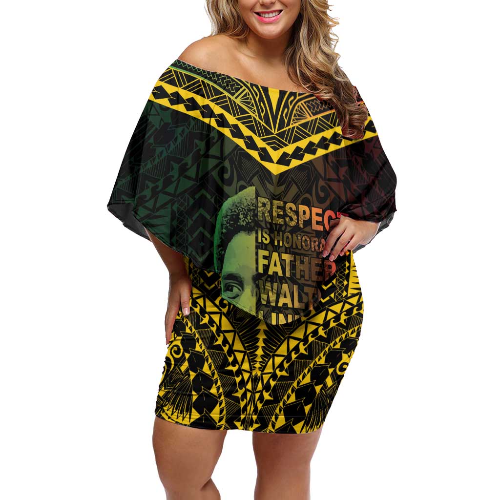 Happy Vanuatu Father Lini Day Off Shoulder Short Dress