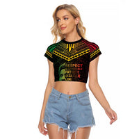 Happy Vanuatu Father Lini Day Raglan Cropped T Shirt
