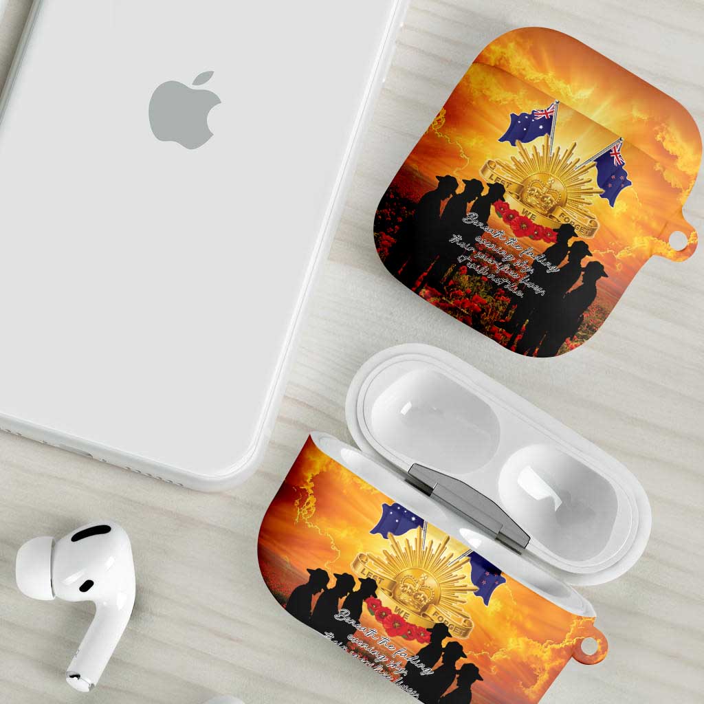 ANZAC Day AirPods Case Remembrance Tribute Soldiers And Poppy Field