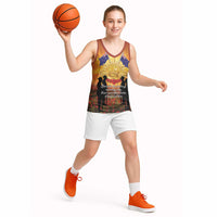 ANZAC Day Basketball Jersey Remembrance Tribute Soldiers And Poppy Field