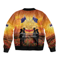 ANZAC Day Bomber Jacket Remembrance Tribute Soldiers And Poppy Field