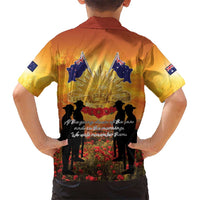 ANZAC Day Family Matching Puletasi and Hawaiian Shirt Remembrance Tribute Soldiers And Poppy Field LT05 - Polynesian Pride